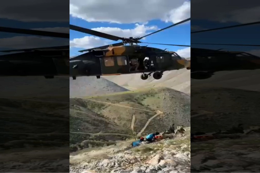 Çelikhan’da Ağır Yaralı Vatandaş Helikopterle Hastaneye Kaldırıldı